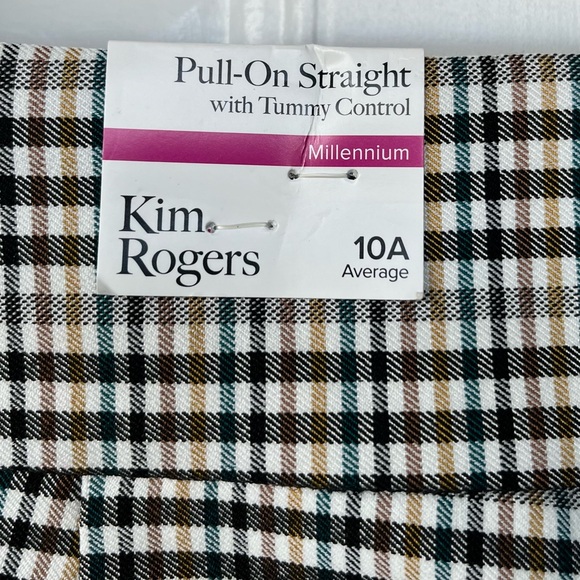 •Kim Rogers• NWT Pull-On Straight Leg Tummy Control Pants - Size 10 - Picture 8 of 9